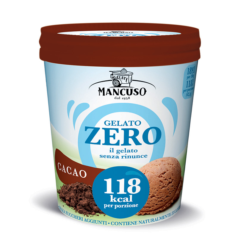 Mancuso Gelati - Gelato Zero - barattolo di gelato al gusto cacao