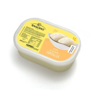 Mancuso Gelati - vaschetta di gelato siciliano al gusto di vaniglia
