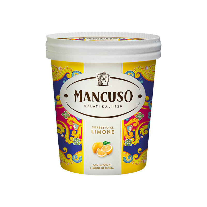 Mancuso Gelati - sorbetto siciliano al limone con succo di limone di Sicilia
