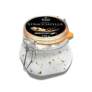 Mancuso Gelati - burnia in vetro con gelato stracciatella