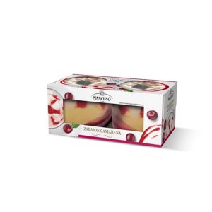 Mancuso Gelati - coppette di gelato al gusto di zabaione e amarena