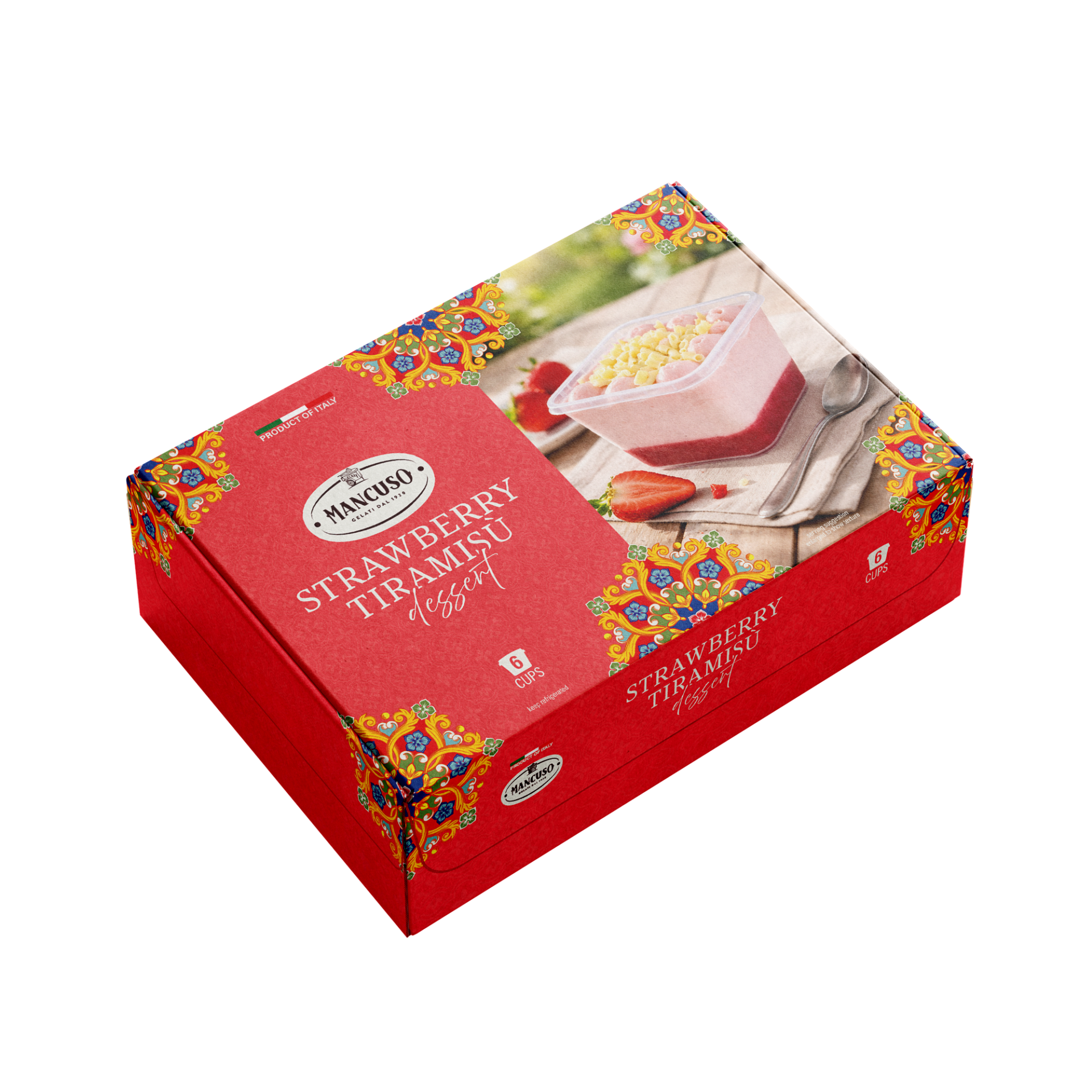 Mancuso Gelati - dessert freschi in bicchiere - tiramisù alla fragola